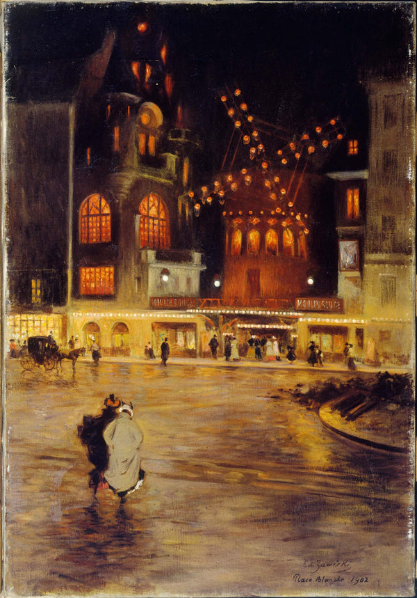 edouard-zawiski-1902-place-blanche-and-the-moulin-rouge-art-print-fine-art-reproduction-wall-art