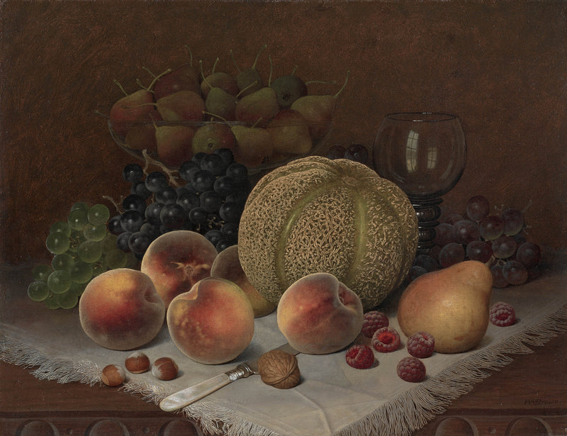 william-mason-brown-1880-still-life-with-cantaloupe-art-print-fine-art-reproduction-wall-art-id-avmffm2dh
