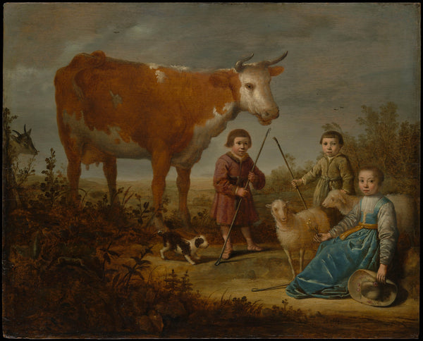 aelbert-cuyp-1635-children-and-a-cow-art-print-fine-art-reproduction-wall-art-id-avmibw1mr
