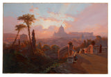 約翰·赫爾曼·卡米恩克-1862-羅馬景觀藝術印刷品美術複製品牆藝術 id-avn8vsjoo