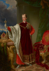 約翰-內波穆克-恩德-1836-斐迪南皇帝穿著金羊毛勳章的長袍藝術印刷精美藝術複製品牆藝術 id-avno9vxrx