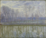 阿尔弗雷德·西斯利-1896-在卢恩艺术的海岸上印刷美术复制品墙壁艺术 id-avnulno8v
