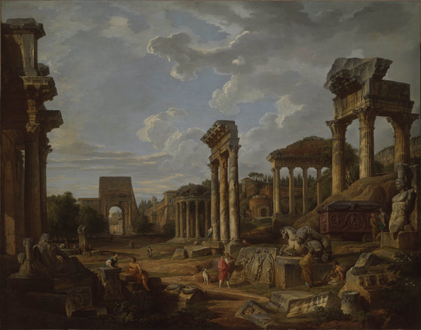 giovanni-paolo-panini-1741-a-capriccio-of-the-roman-forum-art-print-fine-art-reproduction-wall-art-id-avo3cxm40