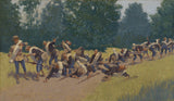 弗雷德里克雷明顿 1898 年圣胡安山弹片的尖叫艺术印刷美术复制品墙艺术 id avpa14l7k
