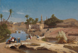 吉恩·莱昂·杰罗姆（Jean-Leon Gerome）1870年，梅迪内特·埃尔·法尤姆（medinet el fayoum）的艺术版画精美的艺术复制品墙壁艺术idavpala8am