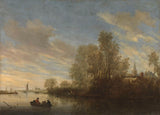 salomon-van-ruysdael-1645-deventer-art-çap-fine-art-reproduction-wall-art-id-avpavwjmb-yaxınlığında çayın mənzərəsi