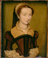 Corneille-de-lyon-1565-路易絲·德·哈盧安·西皮埃爾女士的肖像-藝術印刷品-精美藝術-複製品-牆藝術-id-avpmhut4f