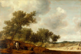 salomon-van-ruysdael-1630-landskap-met-hertjagters-kunsdruk-fynkuns-reproduksie-muurkuns-id-avpqnwgnx