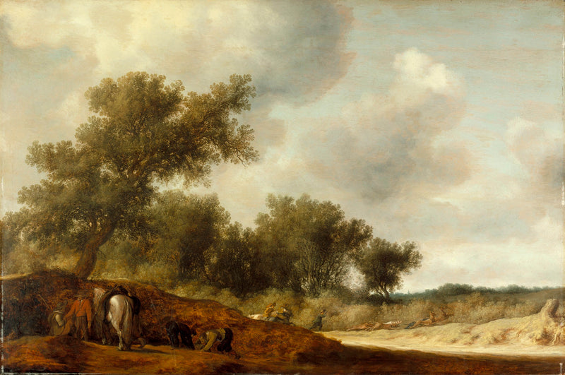 salomon-van-ruysdael-1630-landscape-with-deer-hunters-art-print-fine-art-reproduction-wall-art-id-avpqnwgnx