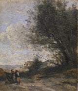 卡米尔·柯罗（Camille Corot）1871年，渔民山寨艺术印刷精美艺术复制品墙艺术id-avpydrrc6