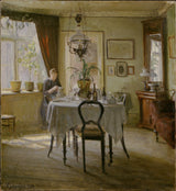 viggo-johansen-1889-сонячне світло-в-їдальні-мистецтво-друк-витончене-художнє-репродукція-стіна-арт-id-avq26ixqn