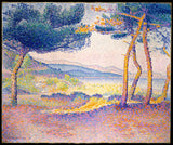 henri-edmond-cross-1896-pines-ao longo da costa-impressão de arte-reprodução de belas artes-arte de parede-id-avs8igp2w