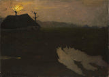 richard-roland-holst-1891-landskap-ved-måneskinn-kunst-trykk-fin-kunst-reproduksjon-veggkunst-id-avsfwjxs1