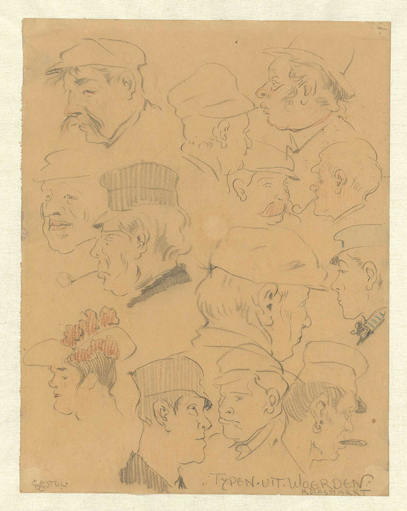 leo-gestel-1891-sketch-sheet-kopstudies-of-typing-on-the-cheese-market-art-print-fine-art-reproduction-wall-art-id-avskw7p8f