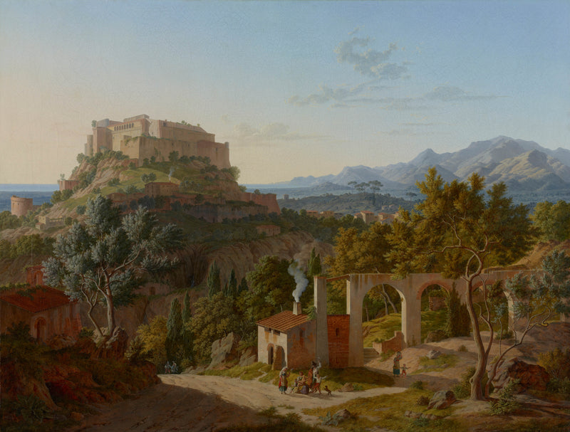 leo-von-klenze-1827-landscape-with-the-castle-of-massa-di-carrara-art-print-fine-art-reproduction-wall-art-id-avt4vw046