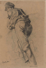 george-hendrik-Breitner-1867-bestått-fram-dra-mann-art-print-fine-art-gjengivelse-vegg-art-id-avtt6b50t