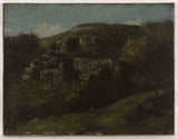 gustave-courbet-1869-rocks-in-ornans-art-print-reprodukcja-dzieł sztuki-sztuka-ścienna