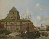 carel-jacobus-behr-1830-city-wall-with-powder-magazine-art-print-fine-art-reproduction-wall-art-id-avua56h4p