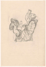leo-gestel-1891-karikatyr-av-leo-gestel-på-sin-sjuksäng-gestel-ätande-konst-tryck-fin-konst-reproduktion-väggkonst-id-avvjpsm96