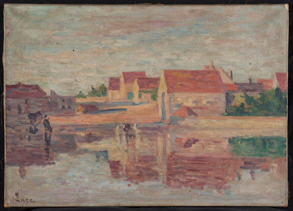 maximilien-luce-village-on-a-river-art-print-fine-art-reproduction-wall-art