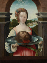 雅各布-科内利斯-范-oostsanen-1524-莎乐美与施洗者约翰的头艺术印刷品美术复制品墙艺术 id-avxhwglhx