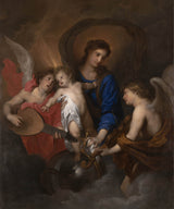 anthony-van-dyck-1630-virgem-e-criança-com-fazendo-música-anjos-impressão de arte-reprodução de belas artes-arte-de-parede-id-avy63kjg7