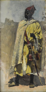 埃德溫·洛德·週-1878-摩爾人守衛-藝術印刷-精美藝術複製品-牆藝術-id-avy6kiw7w