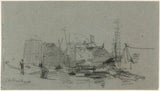 george-hendrik-breitner-1867-waterfront-huise-kuns-druk-fyn-kuns-reproduksie-muurkuns-id-avznp4w7q