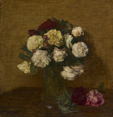 亨利·范汀·劳特1878年玫瑰在花瓶艺术印刷中精美的艺术复制品墙艺术idaw0x