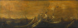 desconhecido-1600-navios-em-uma-tempestade-impressão-de-arte-reprodução-de-finas-arte-arte-de-parede-id-aw14fhggf