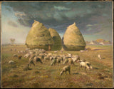 jean-francois-millet-1874-stogi siana-jesień-artystyka-reprodukcja-dzieła-sztuki-ściana-art-id-aw1h976ae