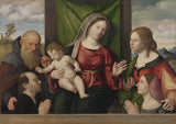 giovanni-battista-cima-da-conegliano和车间1515圣母子与圣徒和捐助者的艺术印刷精美的艺术复制品墙艺术id aw1hptyxa