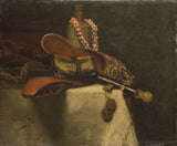 augustus-allebe-1873-stilleven-met-oosterse-slippers-kunstprint-kunst-reproductie-muurkunst-id-aw2g91vah