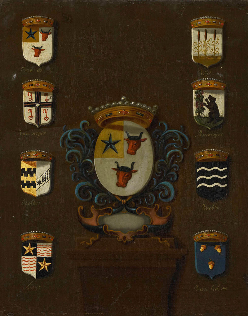 unknown-1650-coat-of-arms-of-sara-van-os-wife-of-jan-van-reyersbergh-art-print-fine-art-reproduction-wall-art-id-aw38snpvd