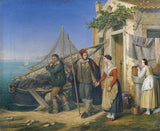 ludwig-von-beniczky-1846-en-venetiansk-fiskare-familj-konst-tryck-fin-konst-reproduktion-väggkonst-id-aw3xi6i3u