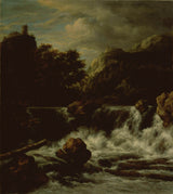 jacob-isaacksz-van-ruisdael-1650-bergigt-landskap-med-vattenfall-konst-tryck-fin-konst-reproduktion-väggkonst-id-aw4n0969p