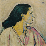 koloman-moser-1913-portret-van-'n-vrou-in-profiel-kunsdruk-fynkuns-reproduksie-muurkuns-id-aw5q8l5wa