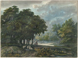 jacob-van-liender-1706-牧羊人與牧群在樹木繁茂的景觀藝術印刷品美術複製品牆藝術 id-aw5zzh78i