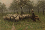 anton-mauve-1870-pastorella-con-un-gregge-di-pecore-stampa-d'arte-riproduzione-d'arte-wall-art-id-aw65958ph