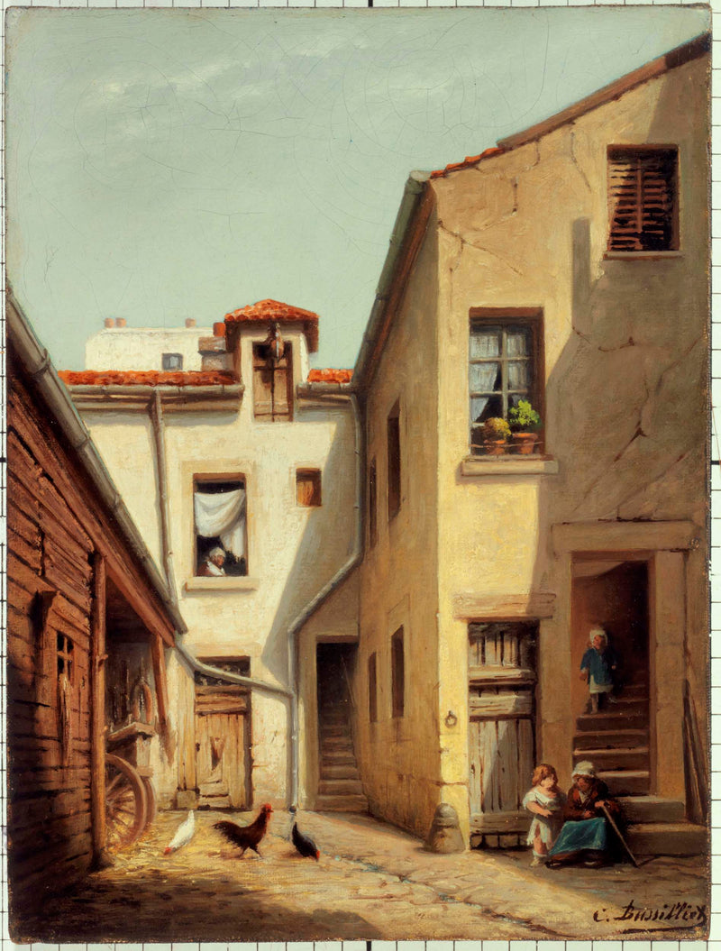 c-bussilliet-1890-interior-courtyard-in-menilmontant-art-print-fine-art-reproduction-wall-art