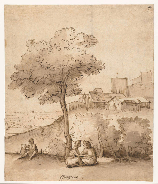 unknown-1600-italian-landscape-with-several-figures-under-a-tree-art-print-fine-art-reproduction-wall-art-id-aw91m3nah