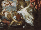 domenico-tintoretto-1595金星和火星与丘比特和三个草地上的风景艺术打印精美的艺术复制墙艺术id-awaglpodj