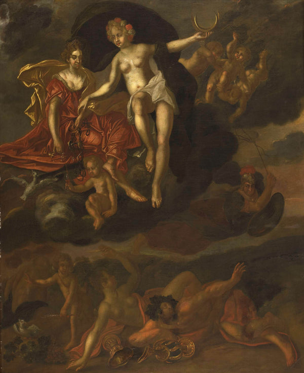 t-van-malsen-1694-diana-and-virtus-punish-venus-and-bacchus-art-print-fine-art-reproduction-wall-art-id-awaq37mkq
