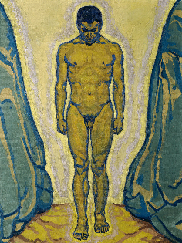 koloman-moser-1915-standing-junglingsakt-between-rocks-art-print-fine-art-reproduction-wall-art-id-awda228yy