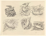 leo-gestel-1891-designs-para-uma-marca-d'água-em-uma-nota-seis-impressão-de-arte-reprodução-de-finas-artes-arte-de-parede-id-awdp0oq0t