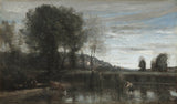 让-巴蒂斯特-卡米尔-柯罗-1860-池塘在维尔-达夫雷-艺术印刷-美术复制品-墙艺术-id-awfnraoc2