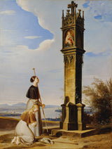 Erasmus-von-Engert-1829-divi-pilgrims-in-front-of-a-shrine-ave-maria-art-print-fine-art-reproduction-wall-art-id-awghxdk6j