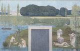 pierre-cecile-puvis-de-chavannes-1891-szkic-dla-ratusza-paryza-lato-sztuka-druk-dzieła-reprodukcja-sztuka-ścienna