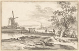 अज्ञात-1700-परिदृश्य-एक-नहर-पर-पवनचक्की-के साथ-कला-प्रिंट-ललित-कला-पुनरुत्पादन-दीवार-कला-आईडी-awhnisrdn