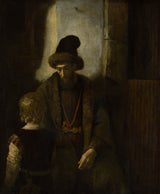 Rembrandt-van-rijn-1660-Jacobs-pożegnanie-z-Benjaminem-sztuką-druk-reprodukcja-dzieł sztuki-sztuka-ścienna-id-awie2tsaf